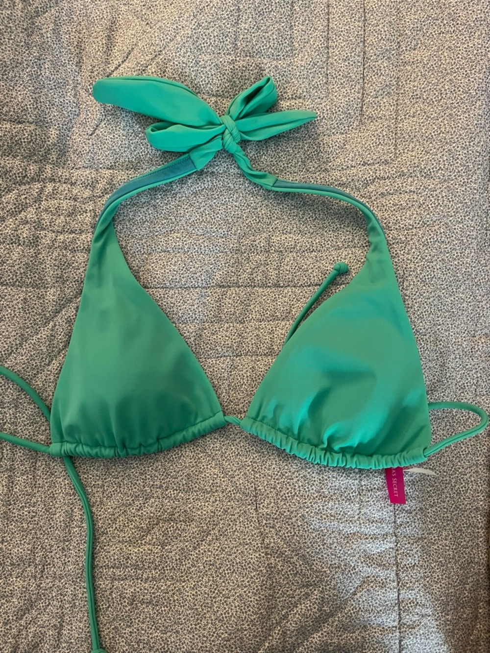 Women’s Turquoise Triangle Halter Swim Top